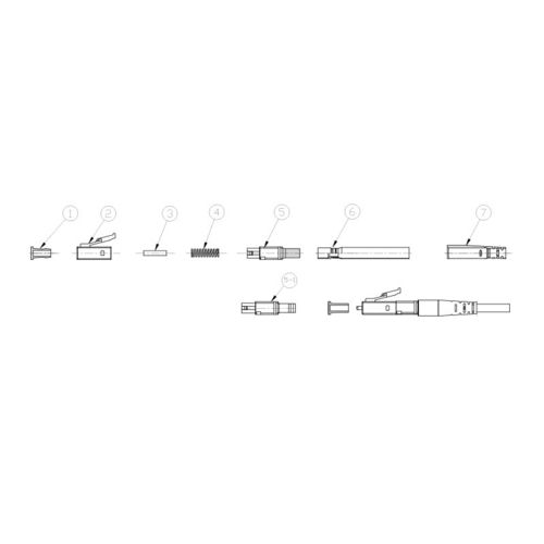 Ensembles de terminaux de connecteurs à fibre optique LC conformes aux normes UL94 V-0 et IEC61754-20