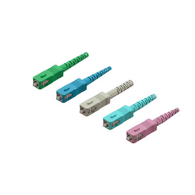Assemblage rapide du connecteur à fibres SC multimode à couleur variée